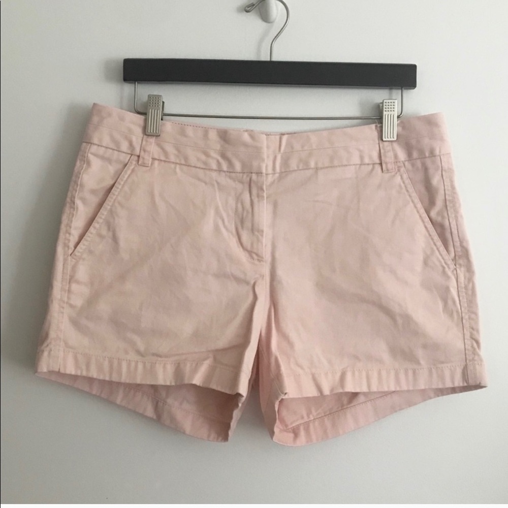 J. Crew Blush Pink Chino Shorts, 4”